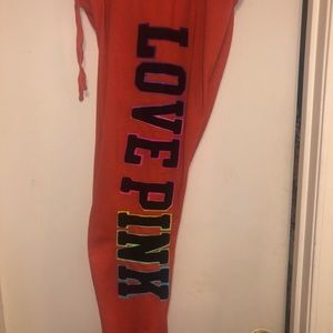 Victoria Secret Pink Rainbow Capri Joggers